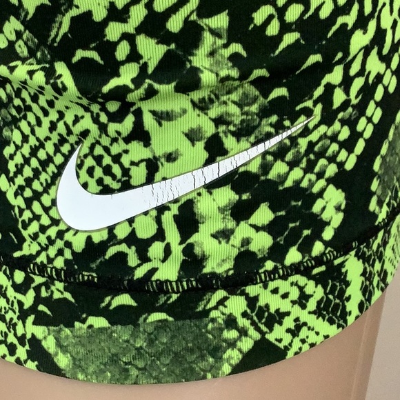 Nike Women's Pro Cool 3-Inch Training Shorts (Black/Volt Snake/medium) - Picture 7 of 9